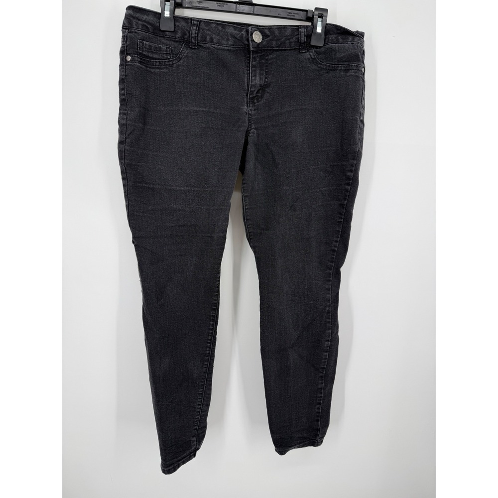 l.e.i. Emma Jegging Juniors 17 Regular Black Faded Stretch High Rise Slim Pants